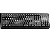 Zebronics Wireless Keyboard, 2.4GHz, 104 Keys with 12 Multimedia Keys, UV-Coated Keycaps, Retractable Stand, On/Off Switch, Power Saving Mode, Plug & Play (Companion 116-K)