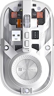 Arctic Fox Pureview Transparent Wireless and Bluetooth Rechargeable Mouse, USB Receiver,LED Battery Magic Silm for Office/PC/Mac/Laptop/Apple/ipad(Space Blue)